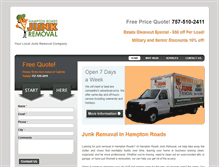 Tablet Screenshot of hamptonroadsjunkremoval.com